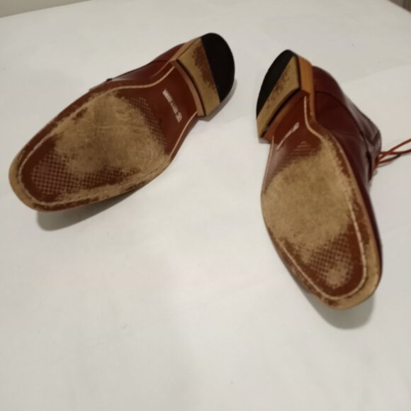 STACY ADAMS BROWN LEATHER OXFORDS MENS SIZE 12M main image 4
